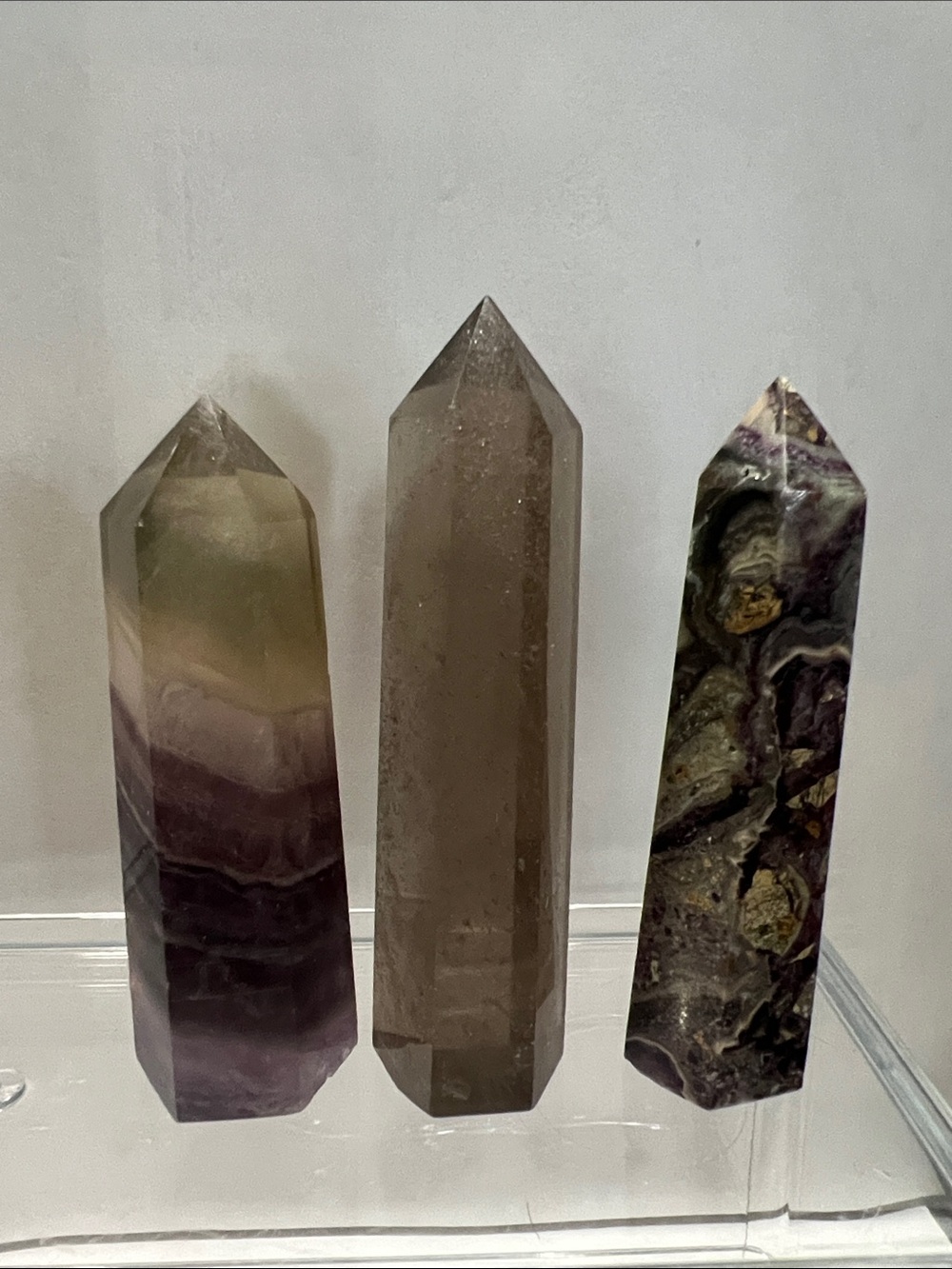 Purple Fluorite Crystal Tower Set